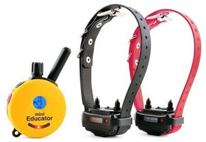 Educator ET-302 Two Dog Mini 1/2 Mile E-Collar Remote Dog Training Collar With Vibration, Tapping Sensation and Pavlovian Stimulation