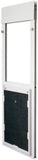 Dragon Window Pet Door | Single Flap, White Frame| Large Flap (Pets Up to 18" Tall), Window Height (34" - 37") | Includes Locking Cover | Energy Efficient, Sturdy, Low Cost