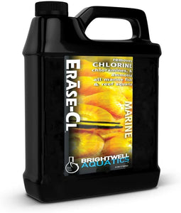 Brightwell Aquatics Erase-Cl - Water Conditioner Removes Chlorine, Chloramines & Ammonia in All Marine and Freshwater Aquariums