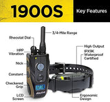Dogtra 1900S Remote Training Collar - 3/4 Mile Range, Waterproof, Rechargeable, 127 Training Levels, Vibration - Includes PetsTEK Dog Training Clicker