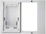 Dragon Sash Window Pet Door | Single Flap, White Frame| Medium Flap (Pets Up to 15" Tall), Window Width (28" - 31") | Includes Locking Cover | Energy Efficient, Sturdy, Low Cost