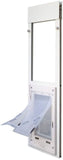 Dragon Window Pet Door | Double Flap, White Frame| Large Flap (Pets Up to 18" Tall), Window Height (34" - 37") | Includes Locking Cover | Energy Efficient, Sturdy, Low Cost