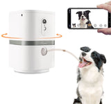 SKYMEE Petalk AI II Dog Camera Automatic Treat Dispenser, WiFi Full HD Pet Camera with 180° Pan Full-Room View,Night Vision,Two Way Audio for Dogs and Cats,Compatible with Alexa (2.4G WiFi Only)
