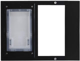 Dragon Sash Window Pet Door | Single Flap, Dark Bronze (Black) Frame| Medium Flap (Pets Up to 15" Tall), Window Width (22" - 25") | Includes Locking Cover | Energy Efficient, Sturdy, Low Cost