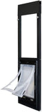 Dragon Window Pet Door | Double Flap, Dark Bronze (Black) Frame| Medium Flap (Pets Up to 15" Tall), Window Height (34" - 37") | Includes Locking Cover | Energy Efficient, Sturdy, Low Cost