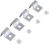 4 Size 4Pcs Stainless Steel Aquarium Fish Tank Glass Cover Support, Stainless Steel Fish Tank Cover Holder Anti-Slip Fish Tank Holders Aquarium Accessories Universal Lid Clips(6mm)