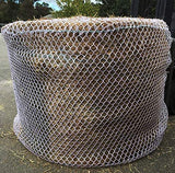 Tech Equestrian KNOTLESS Heavy Duty 5mm Thick Round Bale Slow Feed Hay Net 6x6 (Hole_Size_2.5 inches)