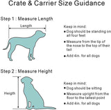 unipaws Furniture Style Dog Crate End Table with Cushion, Wooden Wire Pet Kennels with Double Doors, Medium Dog House Indoor Use