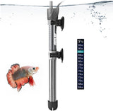 HITOP 25W 50W Adjustable Aquarium Heater, Submersible Fish Tank Heater Thermostat with Suction Cup (50W)