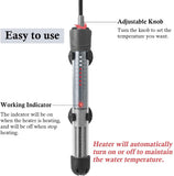 HITOP 25W 50W Adjustable Aquarium Heater, Submersible Fish Tank Heater Thermostat with Suction Cup (50W)