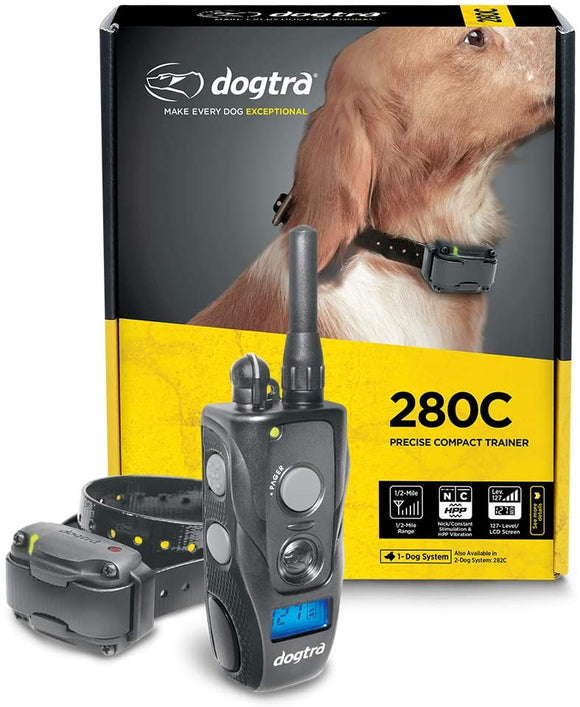 Dogtra 280C Waterproof 127-Level Precise Control LCD Screen ½-Mile Remote Training Dog E-Collar