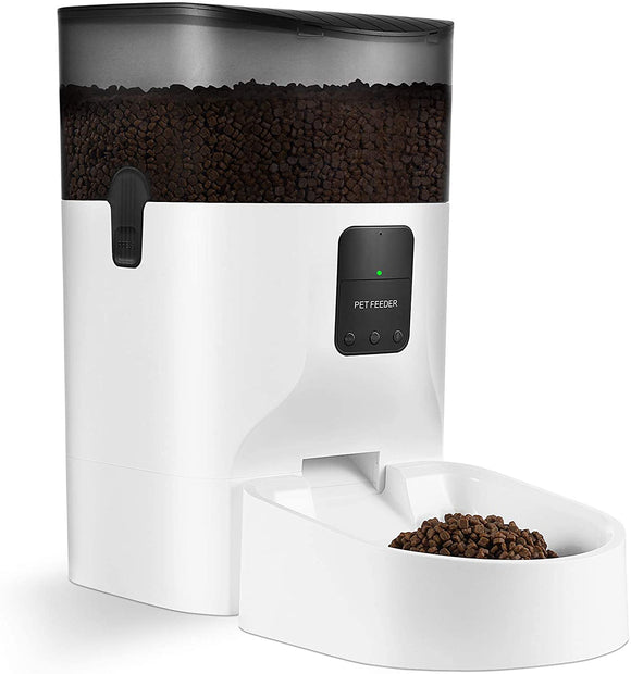 7L Smart Cat Feeder - WiFi Enabled Pet Food Dispenser for Cat and Dog Auto Timed Cat Feeder with App Remote Control|Programmable Timer|Voice Reorder| Portions Control for Up to 15 Meals per Day