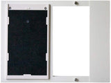 Dragon Sash Window Pet Door | Double Flap, White Frame| Medium Flap (Pets Up to 15" Tall), Window Width (31" - 34") | Includes Locking Cover | Energy Efficient, Sturdy, Low Cost
