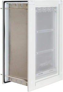 Endura Flap Pet Door for Walls Single Flap | Extra Insulated & Cold Weather Dog Door | Aluminum Frame, Telescoping Tunnel, & Locking Cover | Small, Medium, Large, Extra Large | White, Tan, Black