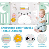 Baby Playpen, Dripex Upgrade Foldable Kids Activity Centre Safety Play Yard Home Indoor Outdoor Baby Fence Play Pen NO Gaps with Gate for Baby Boys Girls Toddlers (Light Green + White)