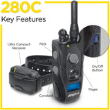 Dogtra 280C Waterproof 127-Level Precise Control LCD Screen ½-Mile Remote Training Dog E-Collar