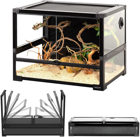 REPTIZOO 34 Gallon Reptile Glass Terrarium 24