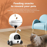 obexx Smart Pet Camera, Smart Companion Robot for Pets, Dog Treat Dispenser, Movable 1080P Full HD WiFi pet Camera Night Vision, 2way Video and Audio via Smart Phone App (2.4G WiFi ONLY) White