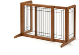 Richell Wood Freestanding Pet Gate, Large, Autumn Matte Finish