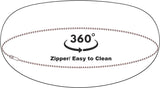 BESSIE AND BARNIE Signature Aspen Snow Leopard Luxury Extra Plush Faux Fur Bagel Pet/Dog Bed (Multiple Sizes)