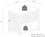 Casual Home Wooden Lattice Pet Crate, End Table, Espresso