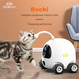 obexx Smart Pet Camera, Smart Companion Robot for Pets, Dog Treat Dispenser, Movable 1080P Full HD WiFi pet Camera Night Vision, 2way Video and Audio via Smart Phone App (2.4G WiFi ONLY) White
