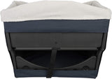 PetSafe Happy Ride Dog Safety Seat - Pet Booster Seat for Cars, Trucks and SUVs - Included Seat Belt Tether - Durable Liner is Machine Washable and Easy to Clean - Navy