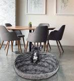 Bessie and Barnie Signature Siberian Grey / Artic Seal Luxury Extra Plush Faux Fur Bagel Pet/Dog Bed (Multiple Sizes)