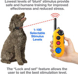 Educator EZ-900 Easy 1/2 Mile E-Collar Remote Dog Training Collar With Vibration, Tapping Sensation and Pavlovian Stimulation