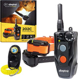 Dogtra 200C Remote Training Collar - 1/2 Mile Range, Waterproof, Rechargeable, 100 Training Levels, Vibration - Includes PetsTEK Dog Training Clicker