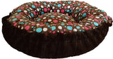 BESSIE AND BARNIE Godiva Brown/Cake Pop Luxury Shag Ultra Plush Faux Fur Bagelette Pet/Dog Bed (Multiple Sizes)