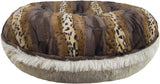 Bessie and Barnie Signature Wild Kingdom / Blondie Luxury Shag Extra Plush Faux Fur Bagel Pet / Dog Bed (Multiple Sizes), S- 30"