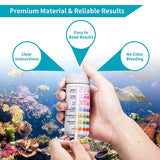 7-Way Aquarium Test Strips, 100 Strips Aquarium Testing Kit for Freshwater Saltwater, Pond Test Strips for fish tank Testing pH, Alkalinity, Nitrite, Nitrate, Chlorine, Carbonate, Hardness ( KH & GH )