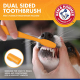 Arm & Hammer for Pets Tartar Control Kit for Dogs | Contains Toothpaste, Toothbrush & Fingerbrush | Reduces Plaque & Tartar Buildup | Safe for Puppies, 3-Piece Kit, Beef Flavor | 48 Pack