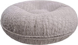 BESSIE AND BARNIE Signature Serenity Grey Luxury Extra Plush Faux Fur Bagel Pet/Dog Bed (Multiple Sizes), L - 42"