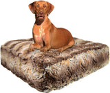 Bessie and Barnie Simba Luxury Extra Plush Faux Fur Rectangle Pet/Dog Bed (Multiple Sizes)