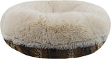 Bessie and Barnie Signature Wild Kingdom / Blondie Luxury Shag Extra Plush Faux Fur Bagel Pet / Dog Bed (Multiple Sizes), S- 30"