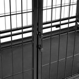 Amazon Basics Heavy Duty Stackable Pet Kennel on Wheels with Tray, 36-inch