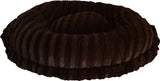 BESSIE AND BARNIE Godiva Brown/Cake Pop Luxury Shag Ultra Plush Faux Fur Bagelette Pet/Dog Bed (Multiple Sizes)