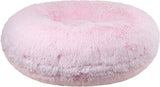 Bessie and Barnie Signature Bubble Gum Luxury Shag Extra Plush Faux Fur Bagel Pet / Dog Bed (Multiple Sizes), M- 36"