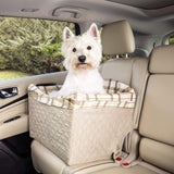 PetSafe Happy Ride Dog Safety Seat - Pet Booster Seat for Cars, Trucks and SUVs - Included Seat Belt Tether - Durable Liner is Machine Washable and Easy to Clean - Navy
