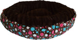 BESSIE AND BARNIE Godiva Brown/Cake Pop Luxury Shag Ultra Plush Faux Fur Bagelette Pet/Dog Bed (Multiple Sizes)