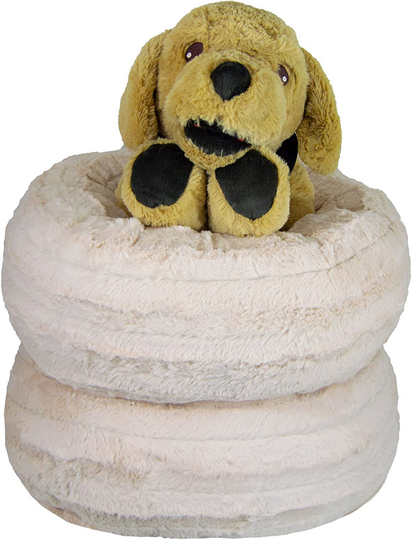 BESSIE AND BARNIE Natural Beauty Luxury Deluxe Extra Plush Faux Fur Burrow Pet/Dog Bed