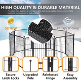 Dogelsy Dog Playpen 8/16 Panels Heavy Duty Puppy Playpen Foldable Dog Fence Pet Playpen with Door for Small Medium Dogs Indoor & Outdoor (28" Wx31.5 H, 8 Panels)
