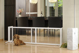 Richell Wood Freestanding Pet Gate, Large, Autumn Matte Finish