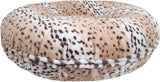 BESSIE AND BARNIE Signature Aspen Snow Leopard Luxury Extra Plush Faux Fur Bagel Pet/Dog Bed (Multiple Sizes)