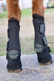 BENEFAB Therapeutic Smart HIND QuickWrap | 1 Pair/2PCS Wraps with Far-Infrared Technology & Magnetic Therapy | Stable or Shipping Boot | Prevent Injuries | Reduce Pain & Stiffness | Black
