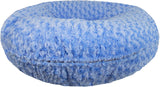 Bessie and Barnie Signature Blue Sky Extra Plush Faux Fur Bagel Pet / Dog Bed (Multiple Sizes), M- 36"