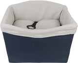 PetSafe Happy Ride Dog Safety Seat - Pet Booster Seat for Cars, Trucks and SUVs - Included Seat Belt Tether - Durable Liner is Machine Washable and Easy to Clean - Navy