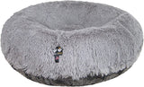 Bessie and Barnie Signature Siberian Grey / Artic Seal Luxury Extra Plush Faux Fur Bagel Pet/Dog Bed (Multiple Sizes)